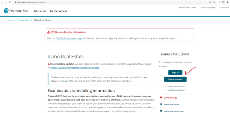 Idaho Real Estate License Exam